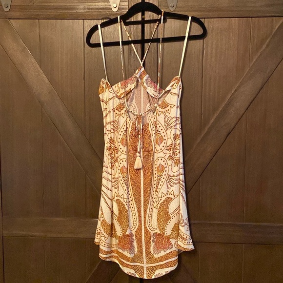 Farm Rio x Anthropologie Boho Halter Mini Dress - Picture 5 of 6